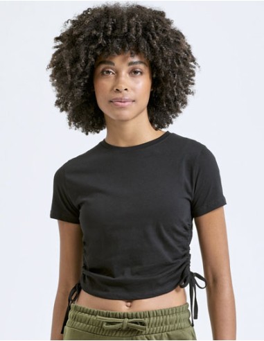 TRI-TR069-Womens Ruched Crop Top
